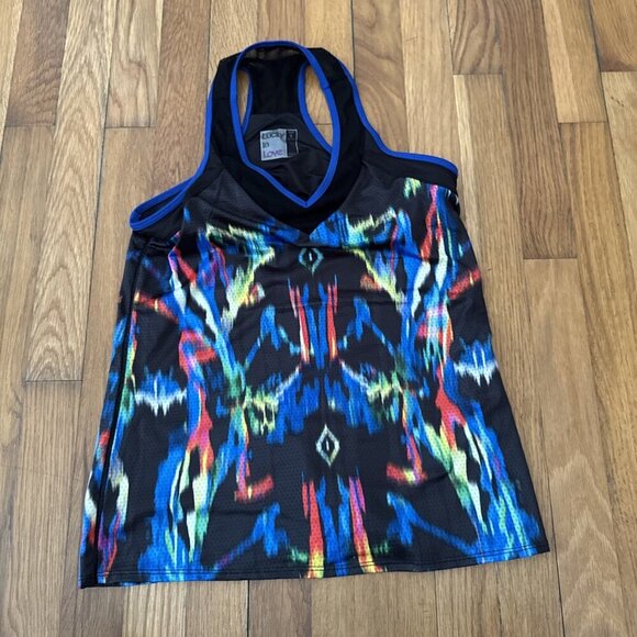 Lucky in Love Women's Tennis Tank Top Mesh Size S - Picture 1 of 4